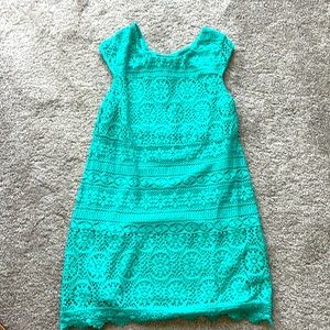 🌼3/$30 Xhileration Corchet/Lace Sea Green Dress
